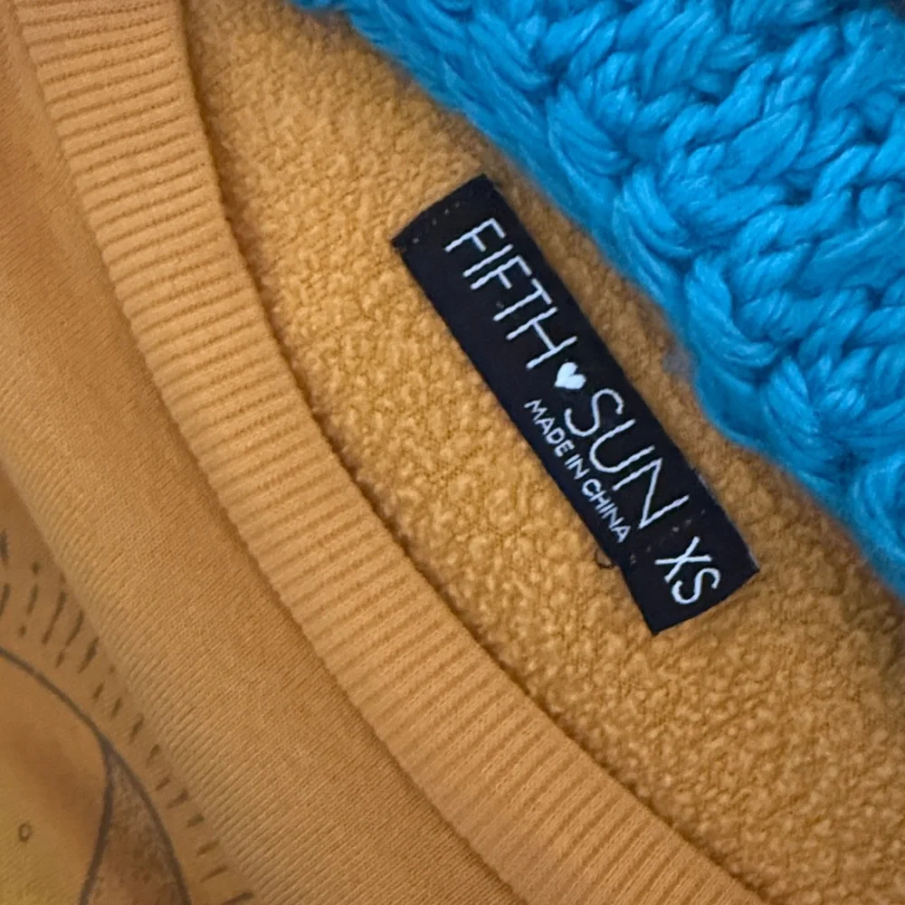 Fifth Sun Yellow Sweatshirt with Sun and Moon Design - Picture 4 of 4